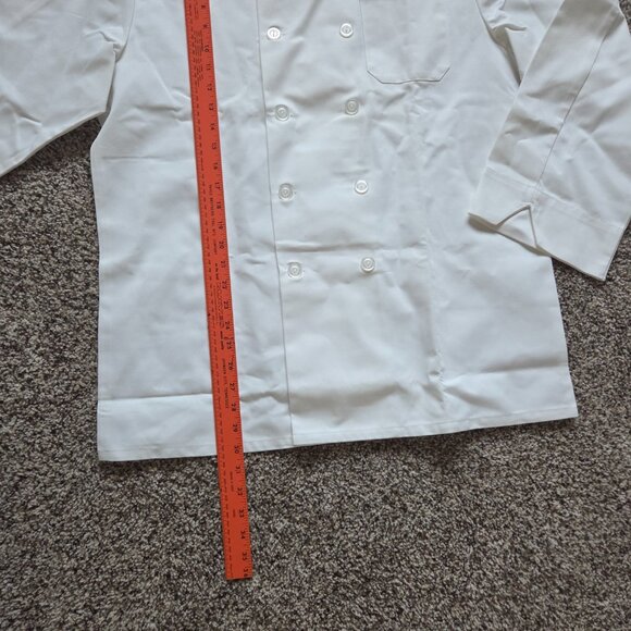 Cintas Men's White Chef's Coat Size Med Jacket Uniform Pockets New NWOT - Picture 5 of 7